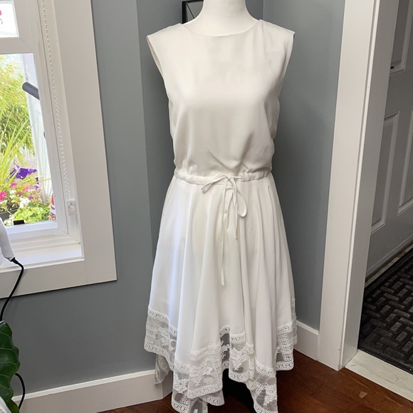 Maje Rushane Women's White Robe Imprimee Dress NWT - Picture 3 of 11